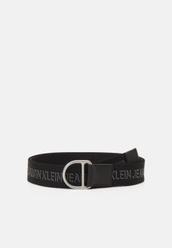 Calvin Klein Jeans SLIDER D RING WEBBING BELT - Gürtel - Black