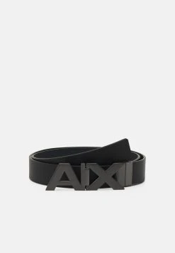 Armani Exchange HINGE BELT - Gürtel - Black/phantom