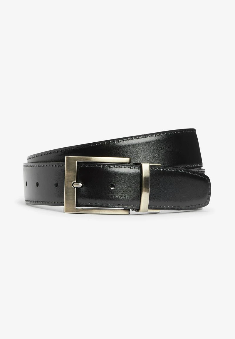 Next TAN/BLACK SIGNATURE ITALIAN LEATHER REVERSIBLE BELT - Gürtel - Black – Bild 2