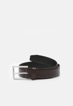 Calvin Klein BOMBED BELT - Gürtel Business - Dark Brown