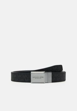 Michael Kors PLAQUE BELT UNISEX - Gürtel - Black/brown