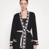 Elisabetta Franchi WOMEN WITH BELT - Strickjacke - Nero