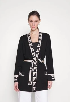 Elisabetta Franchi WOMEN WITH BELT - Strickjacke - Nero
