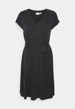 Vila VIMODALA BELT DRESS - Jerseykleid - Black