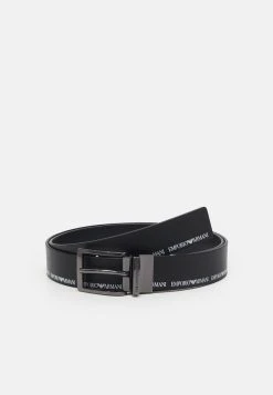 Emporio Armani CINTURA ARDIGLIONE TOUNGUE BELT UNISEX - Gürtel - Nero/black