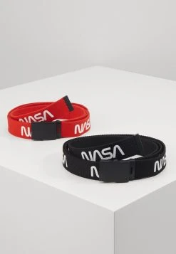 Mister Tee NASA BELT EXTRA LONG 2 PACK - Gürtel - Black/red