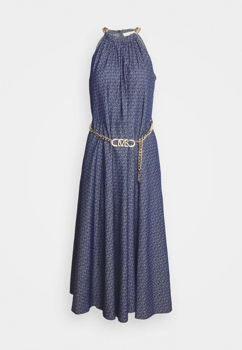 MICHAEL Michael Kors CHAIN BELT HALTER - Cocktailkleid/festliches Kleid - Indigo Rinse – Bild 6