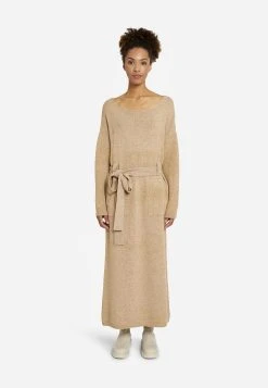 Kleid Knit Belt Dress S1 In Braun