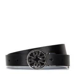 Leather Belt (H) 85 X (B) 2,2 Cm In Multicolor