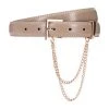 Leather Belt (H) 95 X (B) 2,4 Cm In Beige