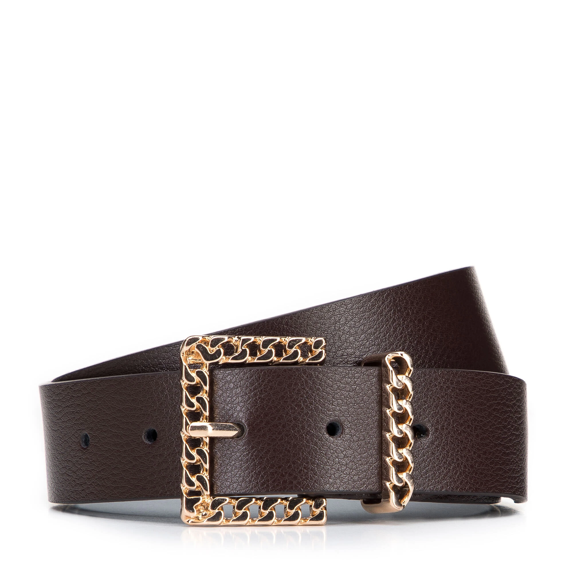 Leather Belt (H) 95 X (B) 3,2 Cm In Brown